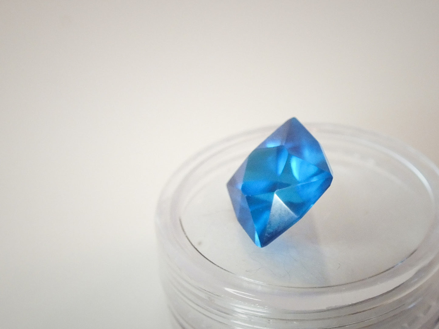 9.4c Square Cut Blue Zircon