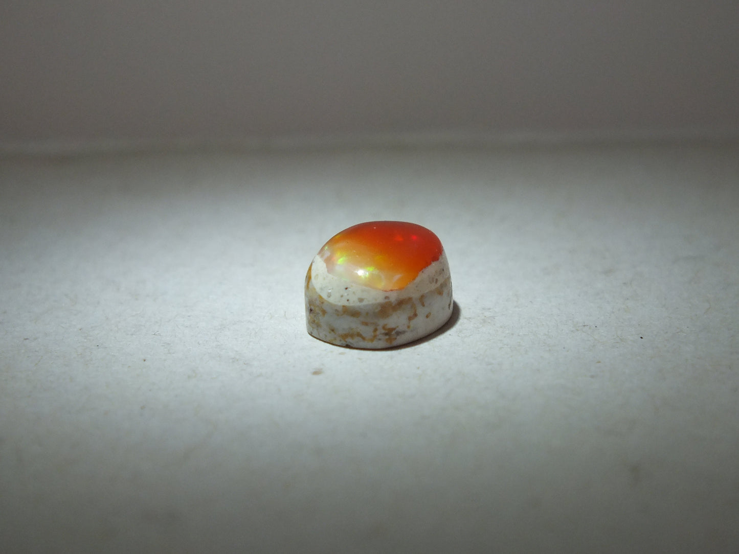 1.0 cm Mexican Fire Opal Cabochon