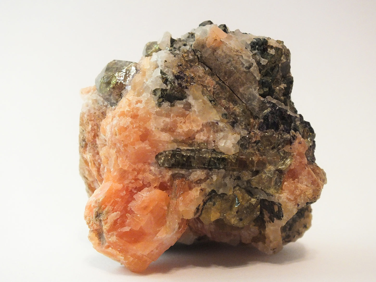 Scapolite In Calcite, Flourite, Diopside