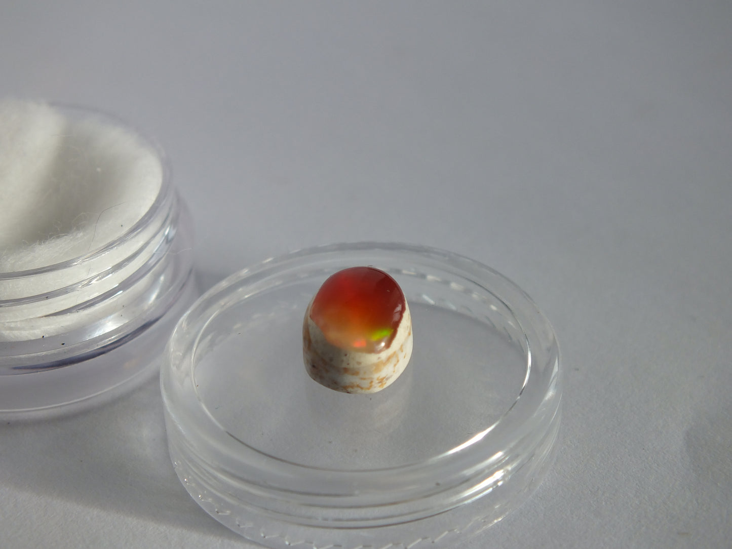 1.0 cm Mexican Fire Opal Cabochon