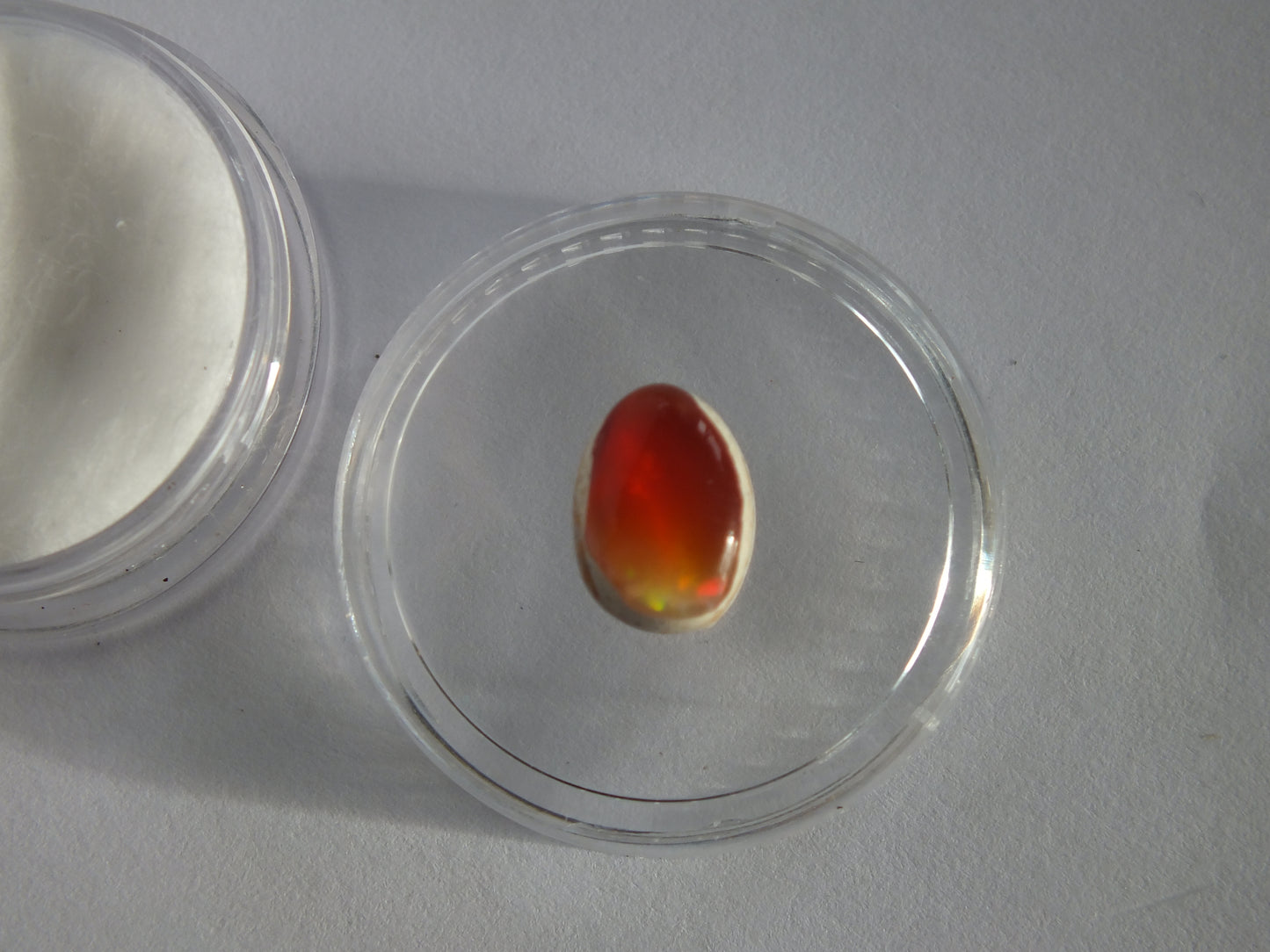 1.0 cm Mexican Fire Opal Cabochon