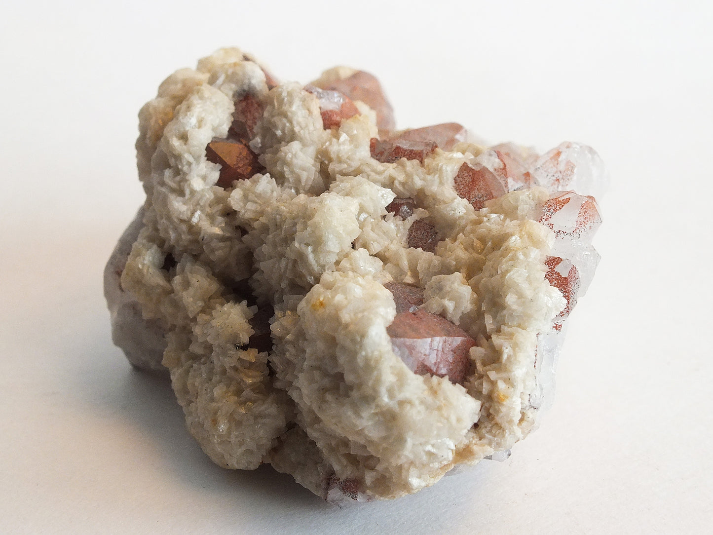 Baryte On hematite Quartz With Pyrite